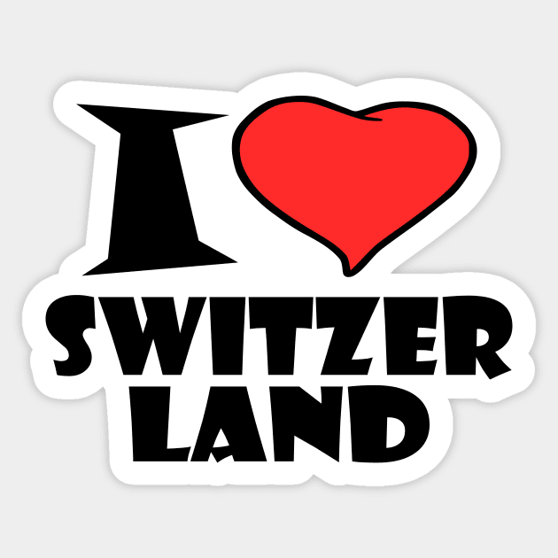 I love Switzerland Sticker by Milaino